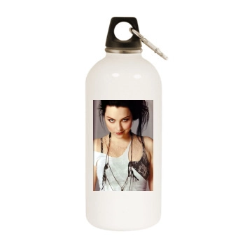 Amy Lee White Water Bottle With Carabiner