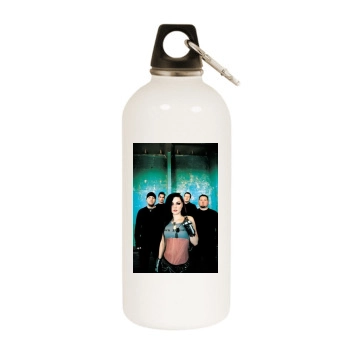 Amy Lee White Water Bottle With Carabiner