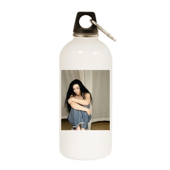 Amy Lee White Water Bottle With Carabiner