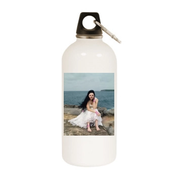 Amy Lee White Water Bottle With Carabiner