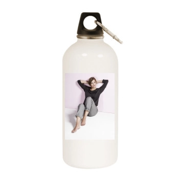 Alexandra Maria Lara White Water Bottle With Carabiner