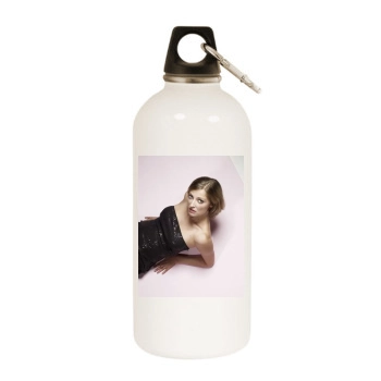 Alexandra Maria Lara White Water Bottle With Carabiner