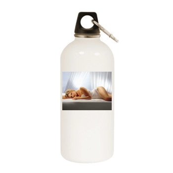 Ali Larter White Water Bottle With Carabiner