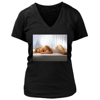 Ali Larter Women's Deep V-Neck TShirt