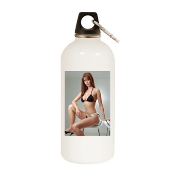 Amy Nuttall White Water Bottle With Carabiner