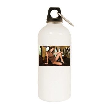 Amy Reid White Water Bottle With Carabiner