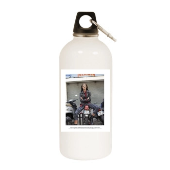 Ali Stephens White Water Bottle With Carabiner