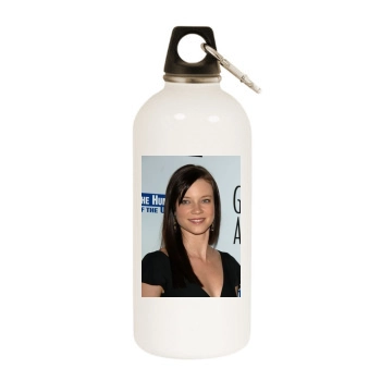 Amy Smart White Water Bottle With Carabiner