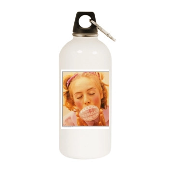 Alicia Silverstone White Water Bottle With Carabiner