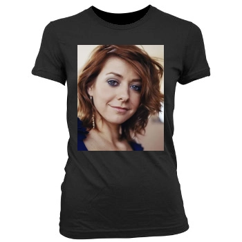 Alyson Hannigan Women's Junior Cut Crewneck T-Shirt