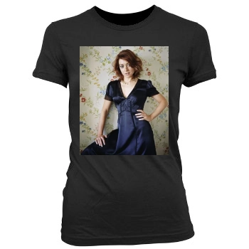 Alyson Hannigan Women's Junior Cut Crewneck T-Shirt