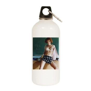 Alyson Hannigan White Water Bottle With Carabiner