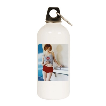 Alyson Hannigan White Water Bottle With Carabiner