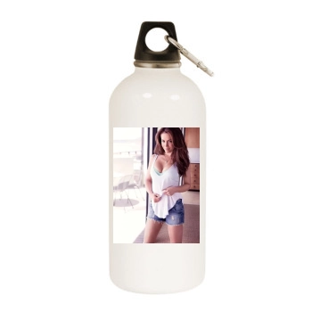 Alyssa Milano White Water Bottle With Carabiner