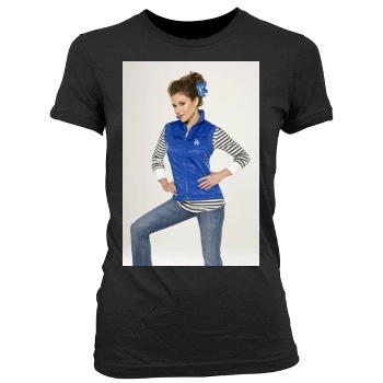 Alyssa Milano Women's Junior Cut Crewneck T-Shirt