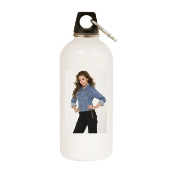 Alyssa Milano White Water Bottle With Carabiner