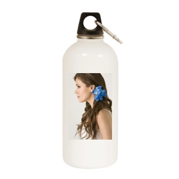 Alyssa Milano White Water Bottle With Carabiner