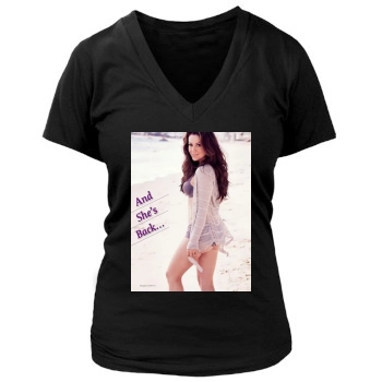 Alyssa Milano Women's Deep V-Neck TShirt