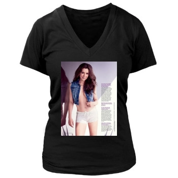 Alyssa Milano Women's Deep V-Neck TShirt