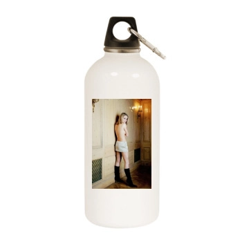 Amanda Holden White Water Bottle With Carabiner