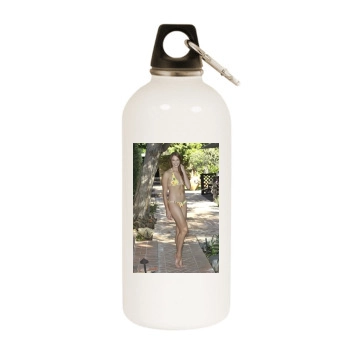 Amanda Righetti White Water Bottle With Carabiner