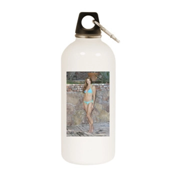 Amanda Righetti White Water Bottle With Carabiner