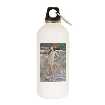 Amanda Righetti White Water Bottle With Carabiner