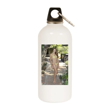 Amanda Righetti White Water Bottle With Carabiner