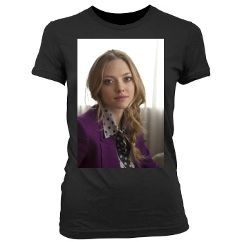 Amanda Seyfried Women's Junior Cut Crewneck T-Shirt