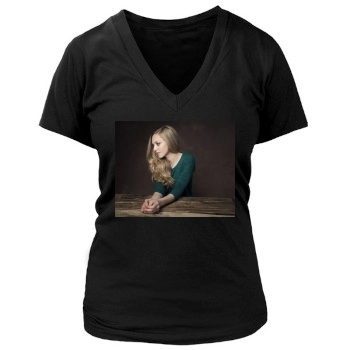 Amanda Seyfried Women's Deep V-Neck TShirt