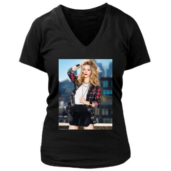 Amanda Seyfried Women's Deep V-Neck TShirt