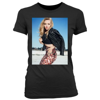 Amanda Seyfried Women's Junior Cut Crewneck T-Shirt