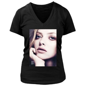 Amanda Seyfried Women's Deep V-Neck TShirt