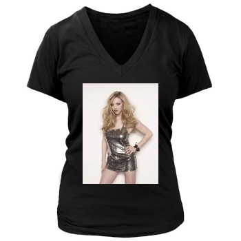 Amanda Seyfried Women's Deep V-Neck TShirt