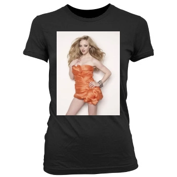 Amanda Seyfried Women's Junior Cut Crewneck T-Shirt