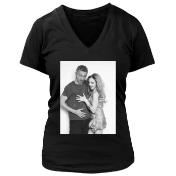 Amanda Seyfried Women's Deep V-Neck TShirt