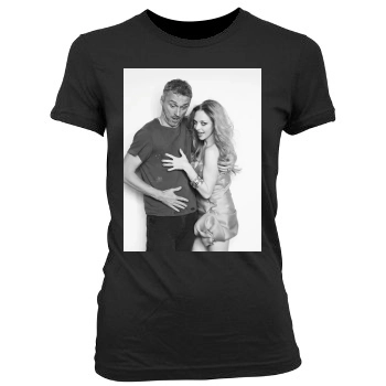 Amanda Seyfried Women's Junior Cut Crewneck T-Shirt