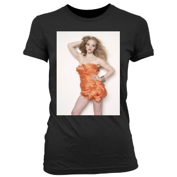 Amanda Seyfried Women's Junior Cut Crewneck T-Shirt