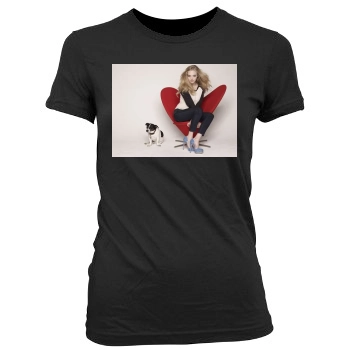 Amanda Seyfried Women's Junior Cut Crewneck T-Shirt