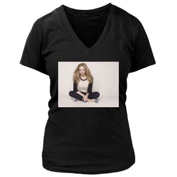 Amanda Seyfried Women's Deep V-Neck TShirt