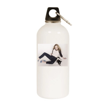 Amanda Seyfried White Water Bottle With Carabiner