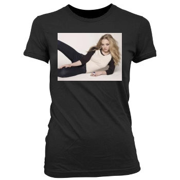 Amanda Seyfried Women's Junior Cut Crewneck T-Shirt