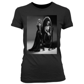 Amanda Seyfried Women's Junior Cut Crewneck T-Shirt