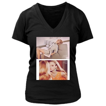 Amanda Seyfried Women's Deep V-Neck TShirt