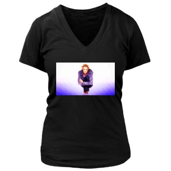 Amanda Tapping Women's Deep V-Neck TShirt