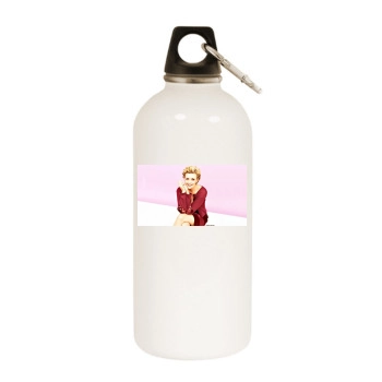 Amanda Tapping White Water Bottle With Carabiner