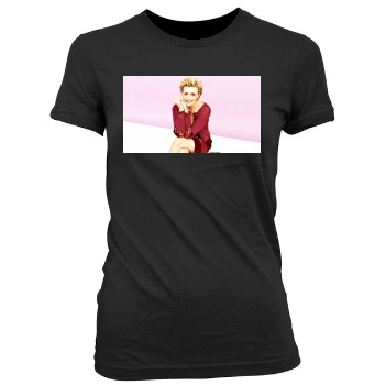 Amanda Tapping Women's Junior Cut Crewneck T-Shirt