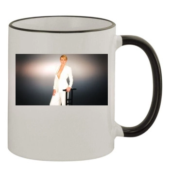 Amanda Tapping 11oz Colored Rim & Handle Mug