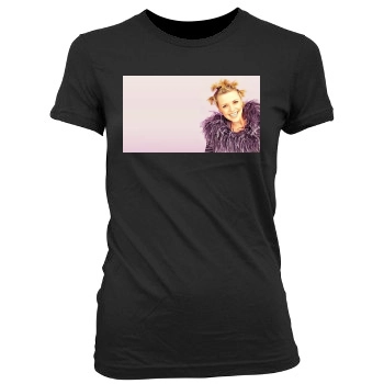 Amanda Tapping Women's Junior Cut Crewneck T-Shirt