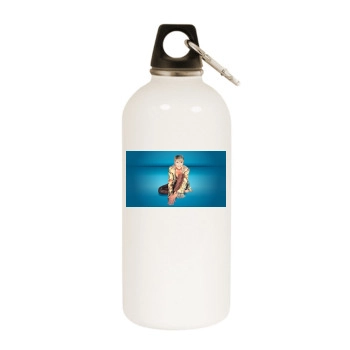 Amanda Tapping White Water Bottle With Carabiner